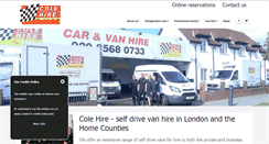 Desktop Screenshot of colehire.co.uk